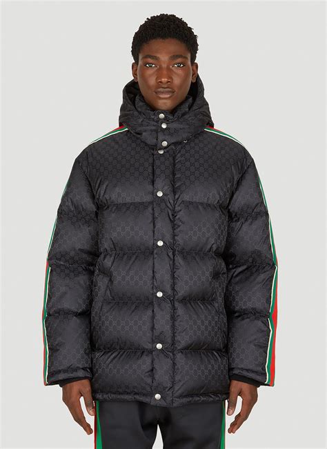 gucci gg hooded wool jacket mens black red first copy|Gucci Jackets for Men .